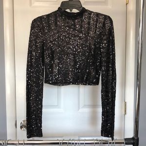 Sequin Crop Top